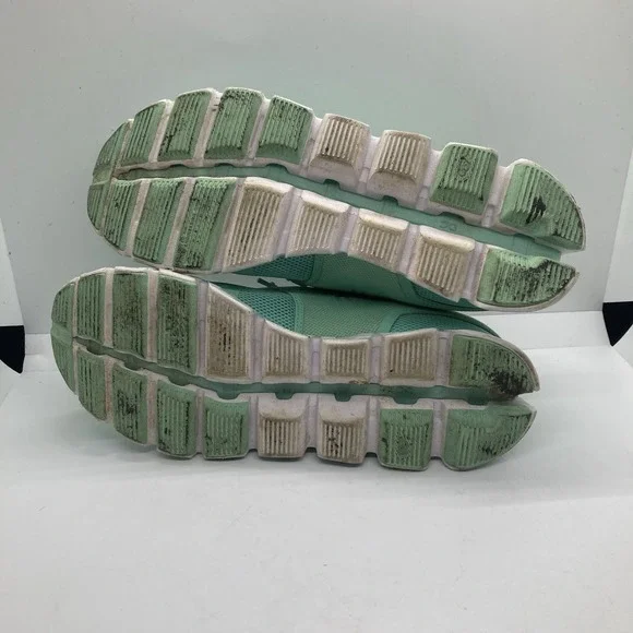 Womens On Cloud Cloud 5 Womens 7 Glacier Grey Meadow Green Running Sneakers Shoe - Picture 7 of 12